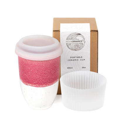 Coral Pink Ceramic Mug 12oz