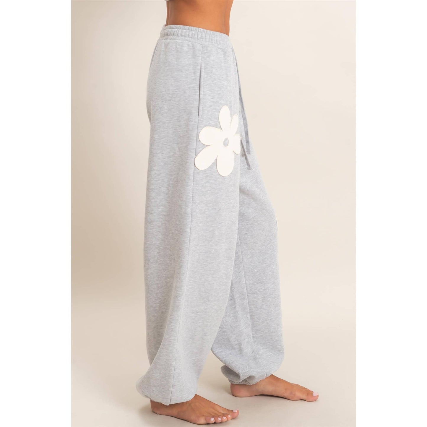 Floral Applique Matching Sweatset