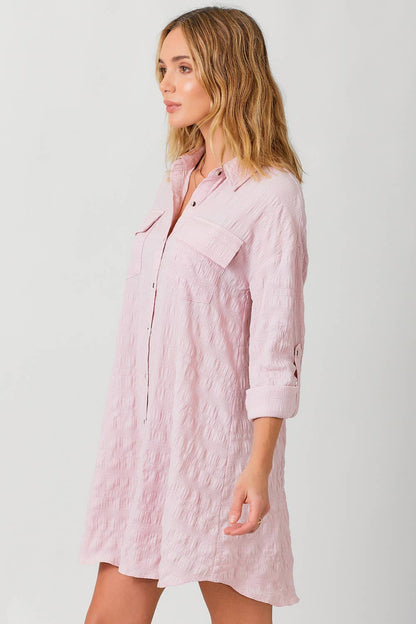 Textured Shirt Dress