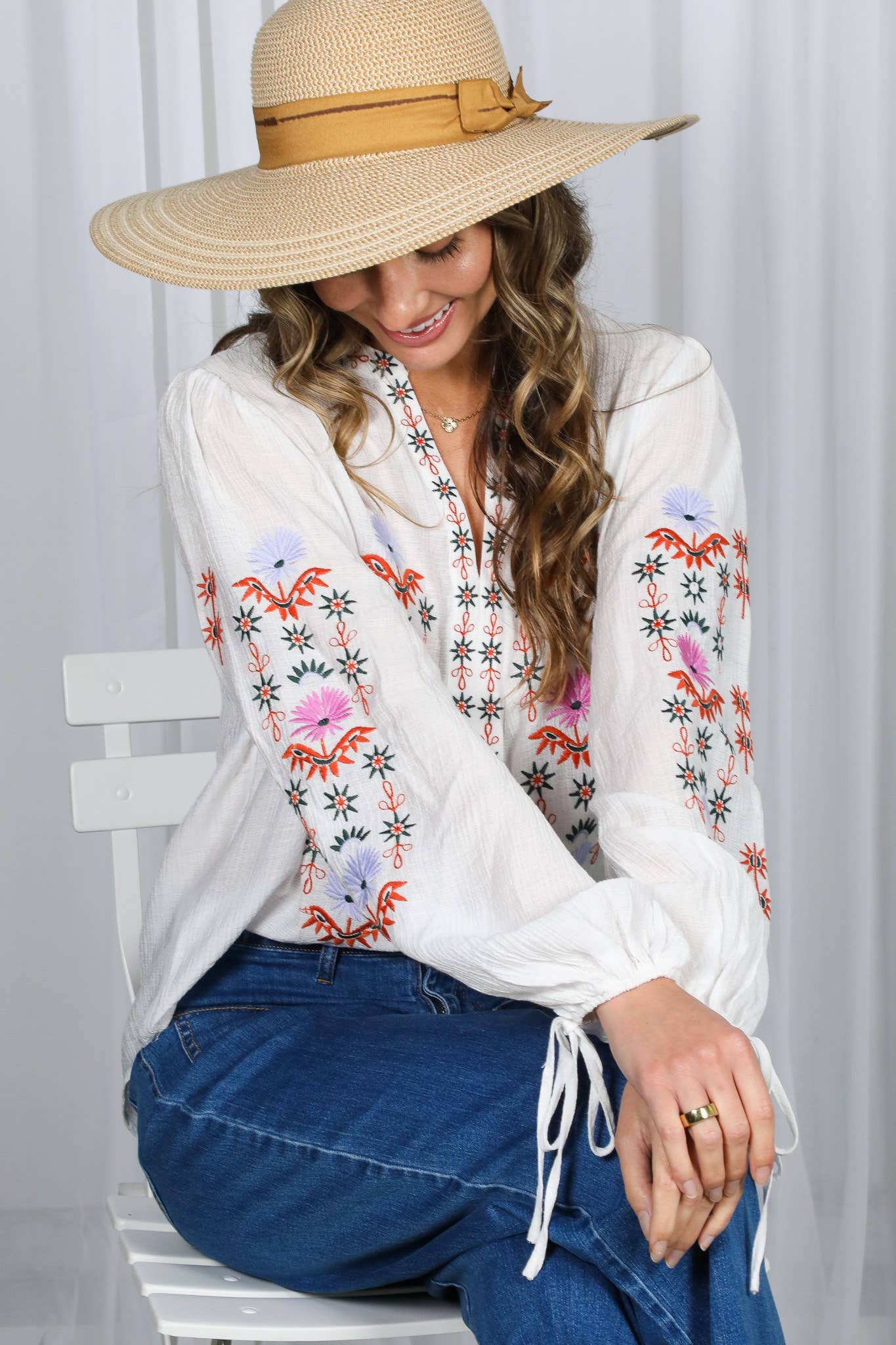 Vintage Embroidered Bohemian Blouse