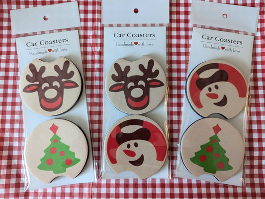 Christmas Sugar Cookie Car Coasters