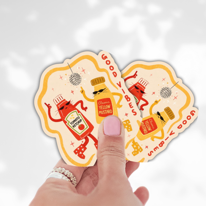 Good Vibes Ketchup & Mustard Sticker