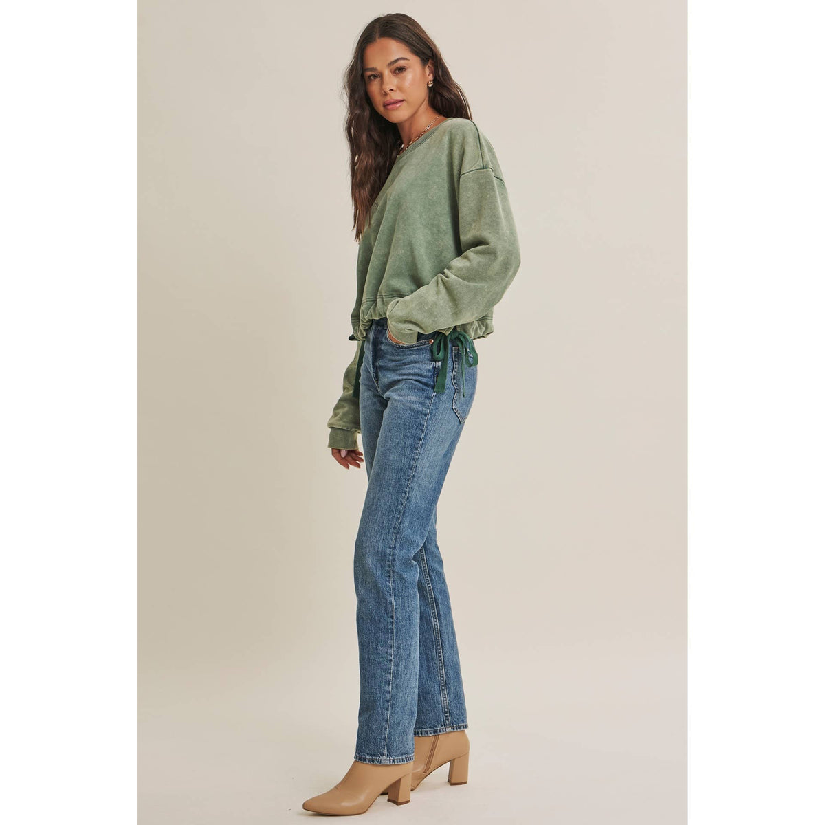 Soft Faded Mineral Wash Sweatshirt