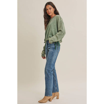Soft Faded Mineral Wash Sweatshirt