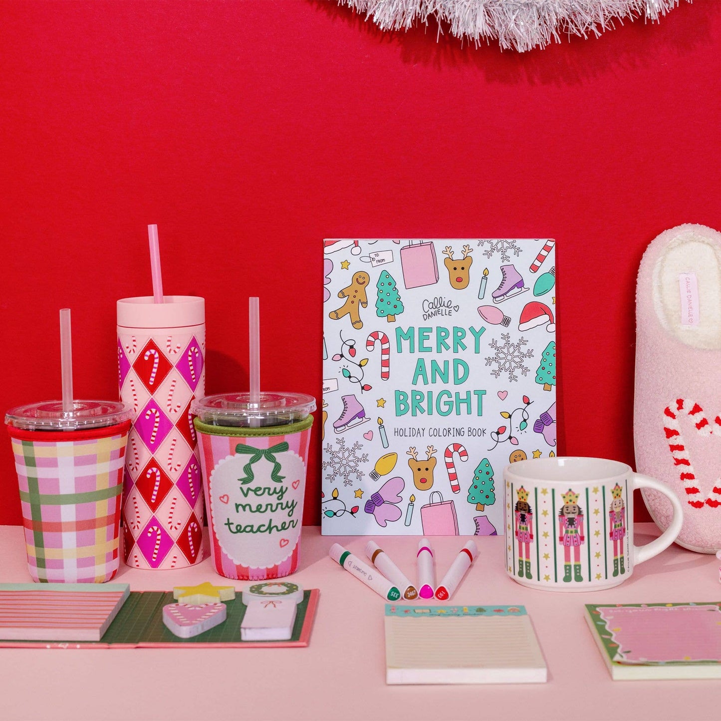 Very Merry Teacher Christmas Drink Sleeve