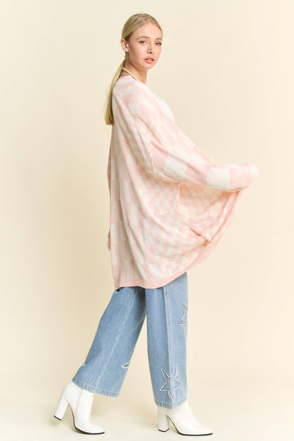 Lightweight Checkerboard Cardigan