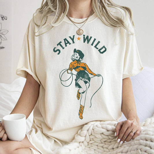 Stay Wild, Cowgirl, Western, Country, Cowboy, Tshirt