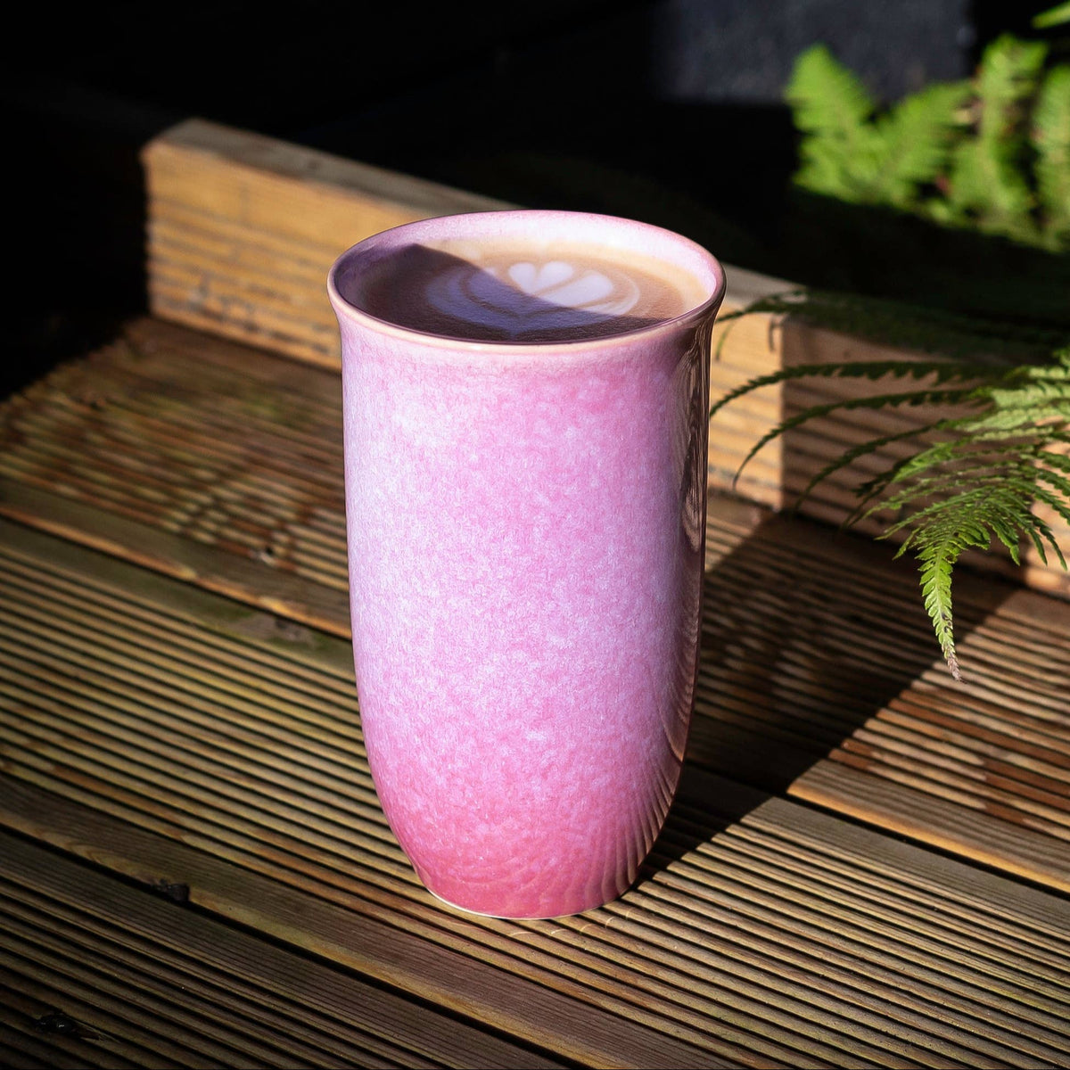 Astral Bloom Ceramic Travel Mug – 16oz - Pottery Fall Mugs