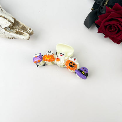 Halloween Pumpkin Party Ghost Skull Hair Claw Clip