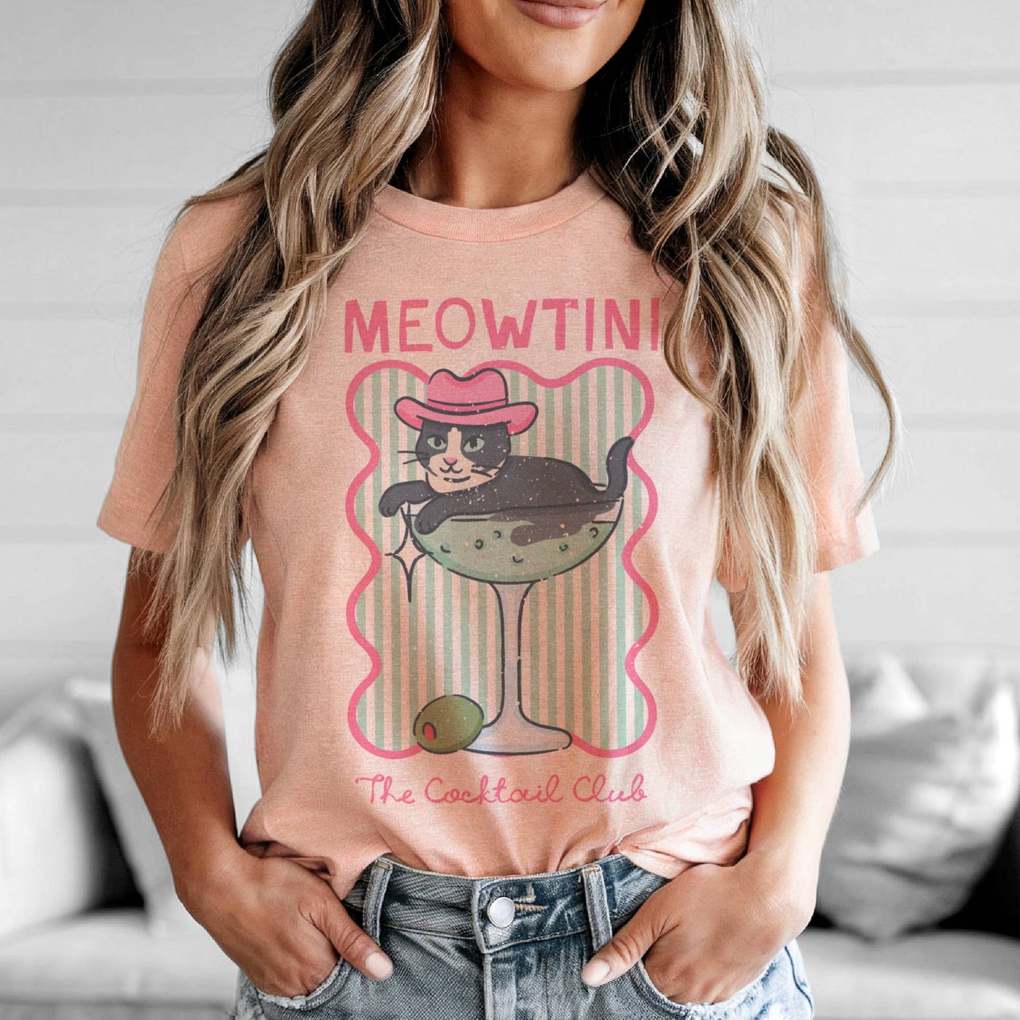 Martini Meowtini Cocktail Club Graphic Tee