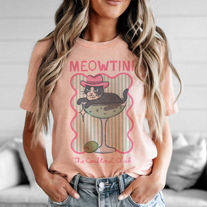 Martini Meowtini Cocktail Club Graphic Tee