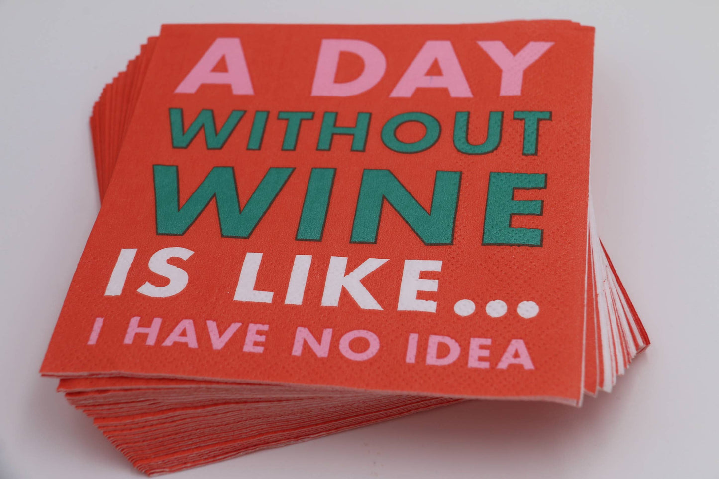 Funny Cocktail Napkins | A Day Without Wine