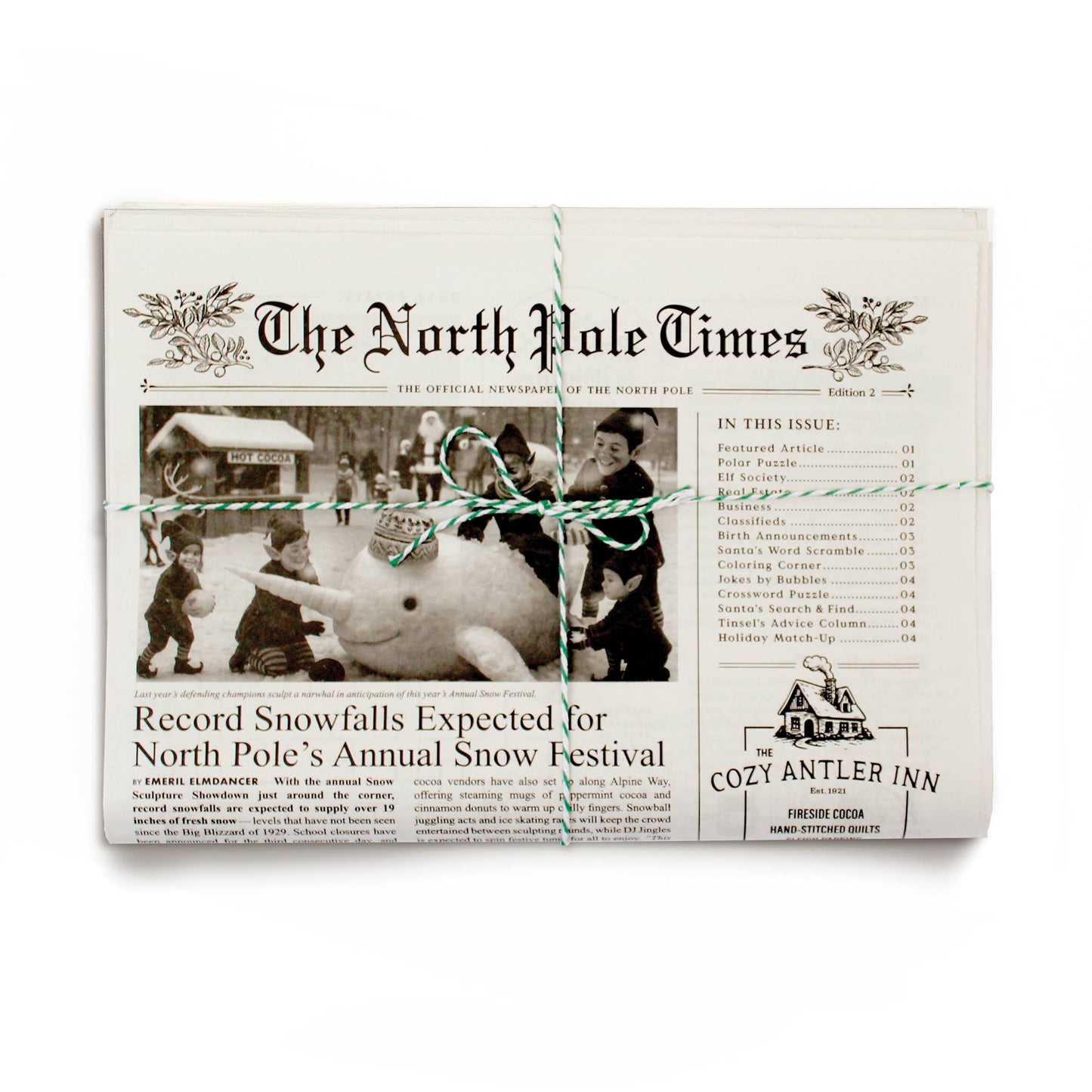 4pk North Pole Times - Newspaper and Gift Wrap