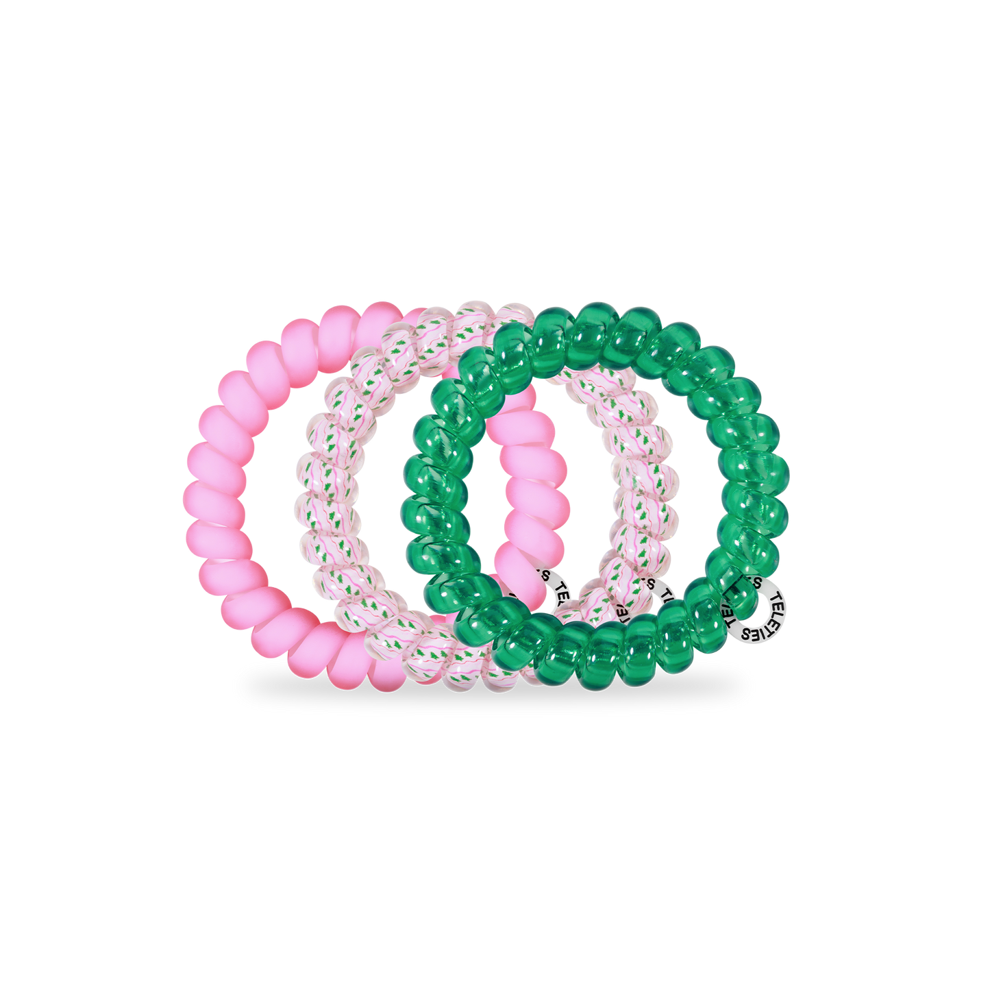 Spiral Hair Coils | Large | Merry Pinkmas Hair Ties