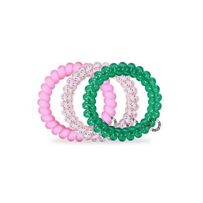 Spiral Hair Coils | Large | Merry Pinkmas Hair Ties
