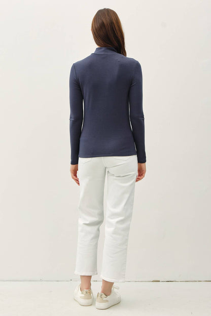 Turtleneck Knit Top