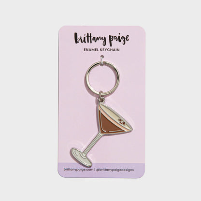 Espresso Martini Enamel Keychain Bag Charm