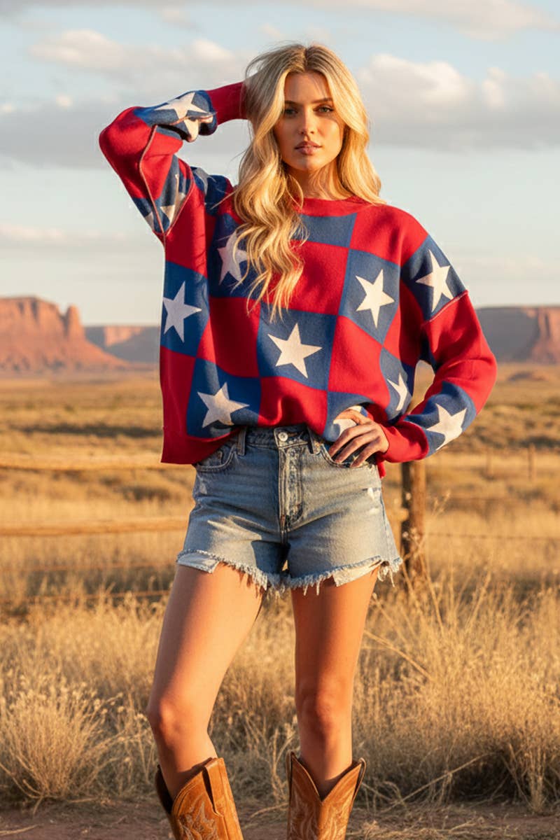 Americana Checkered Top