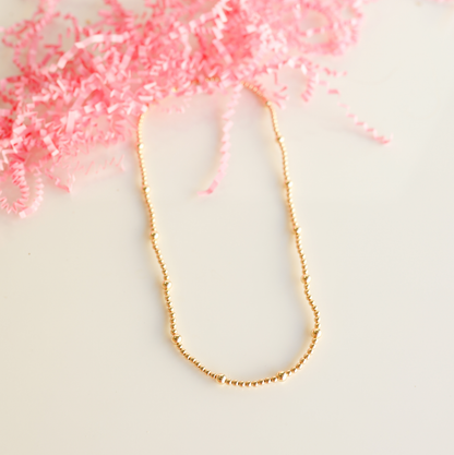Olive Gold Beaded Necklace