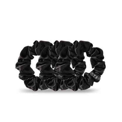 Silk Hair Scrunchie | Small | Jet Black