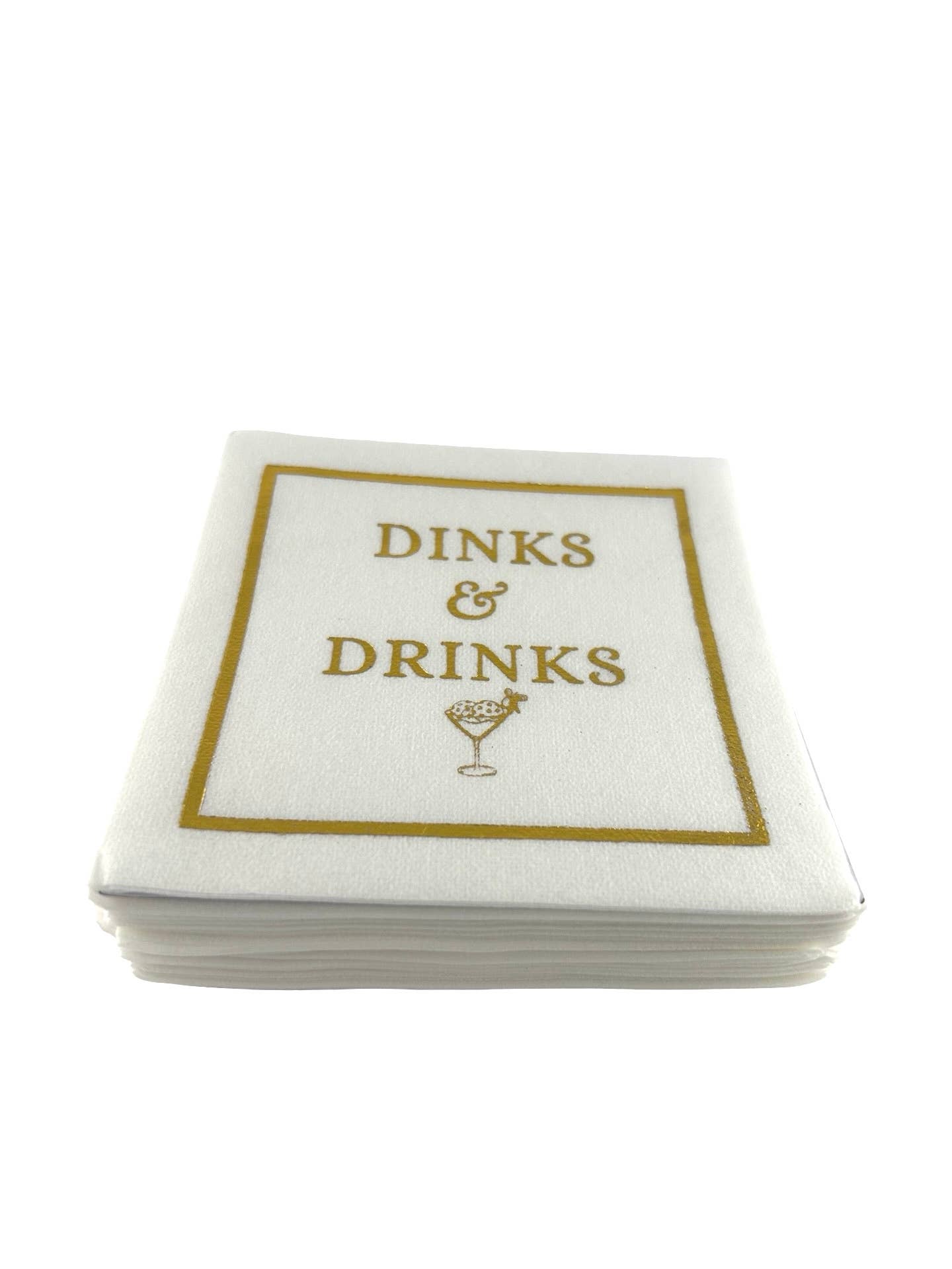 Dinks & Drinks Linen-Feel Cocktail Napkins