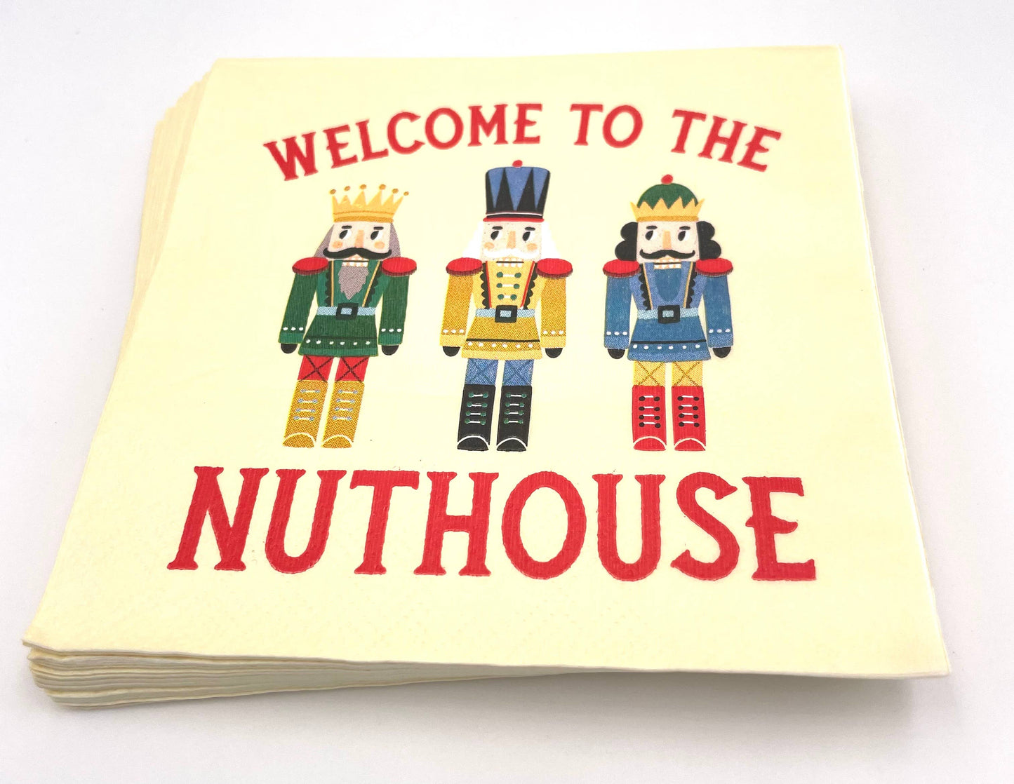 Funny Christmas Napkins |Welcome To The Nuthouse