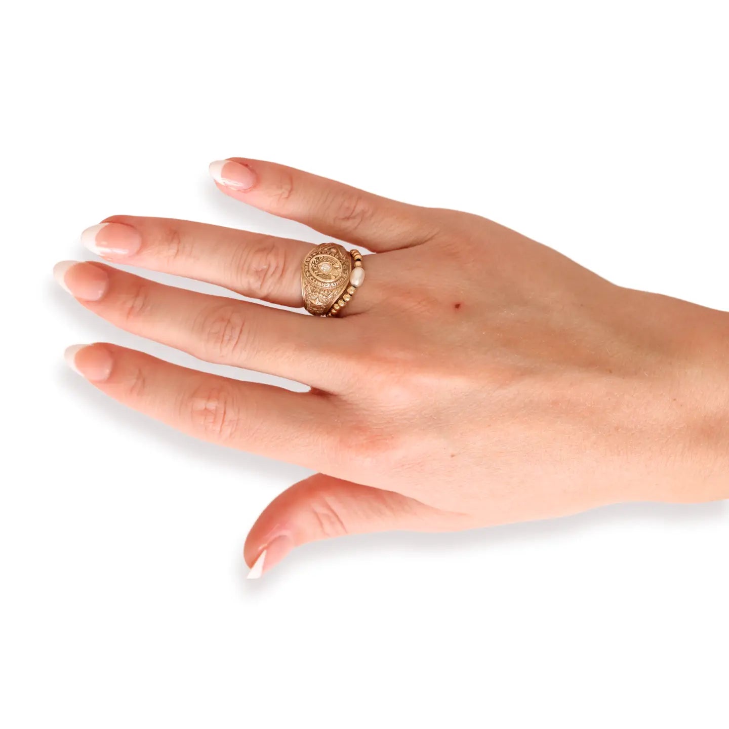 Haley Pearl Ring in Gold