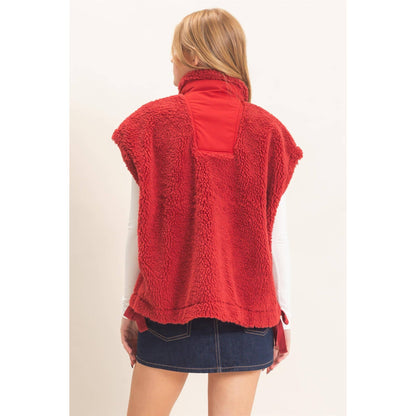 Sherpa Vest With Snap Closure