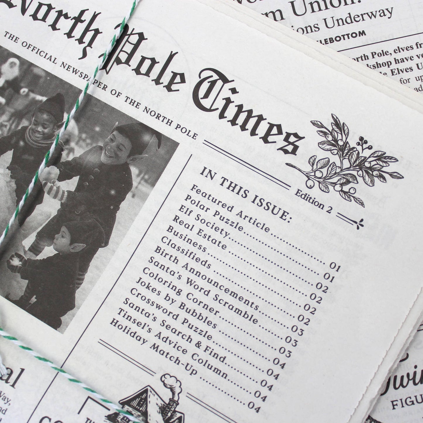 4pk North Pole Times - Newspaper and Gift Wrap