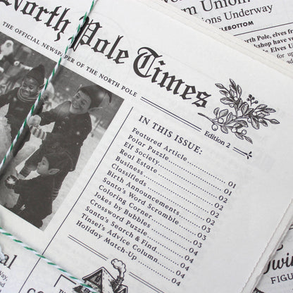 4pk North Pole Times - Newspaper and Gift Wrap