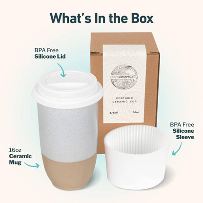 Dune Ceramic 16 oz Travel Mug