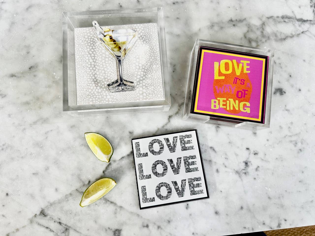 Martini Acrylic Napkin Weight