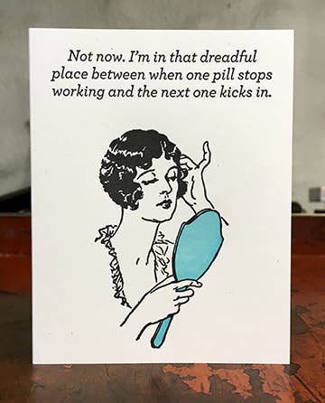 Between Pills Greeting Card