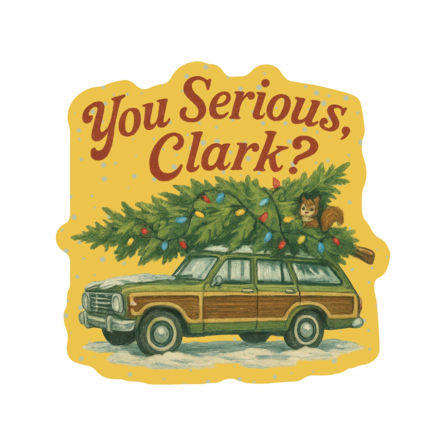 Holiday Christmas 1980's Humor High Quality Vinyl Sticker