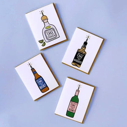 Cake Tequila Birthday Card