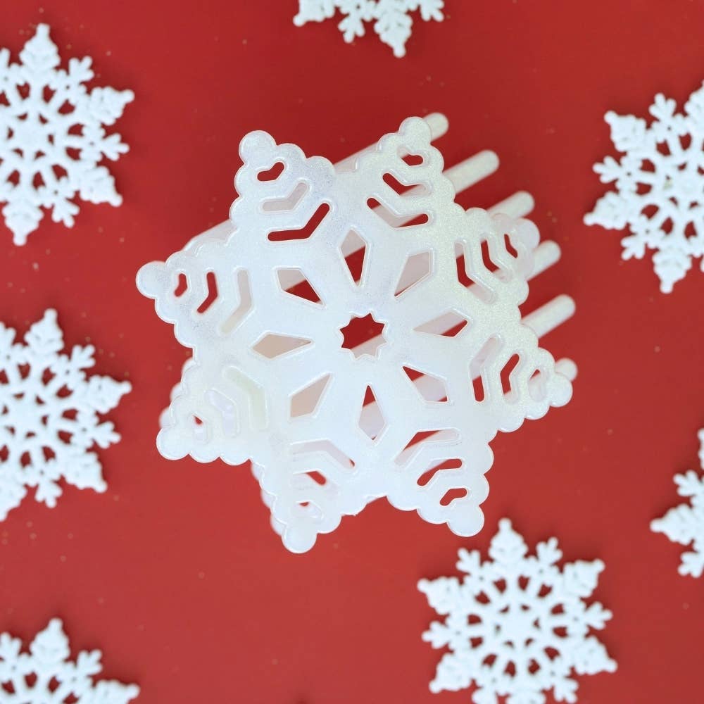 Glitter Snowflake | Flat Hair Clip