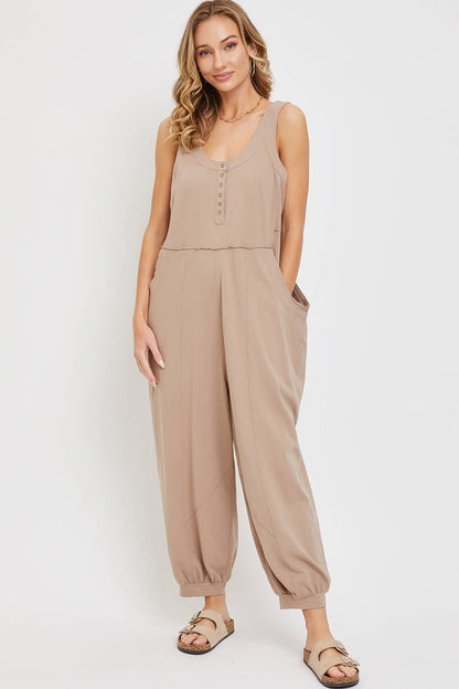 Cotton Washed Jumpsuit