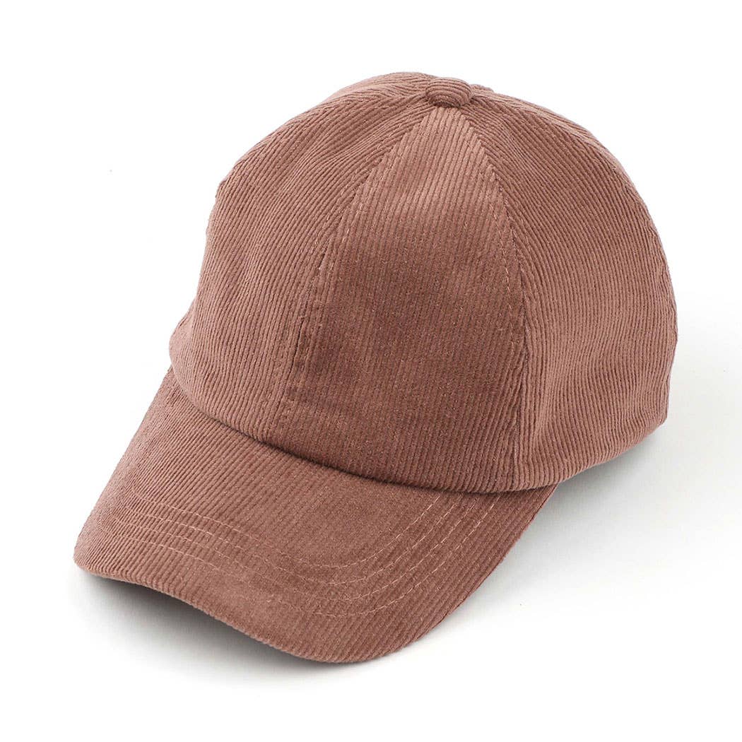 Corduroy Criss-Cross Pony Cap