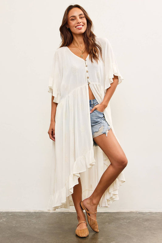 Ruffle Hem Duster
