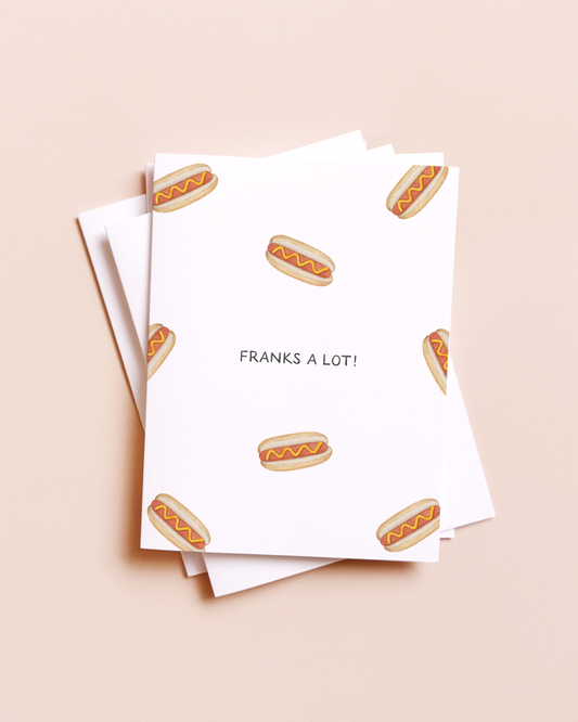Franks A Lot — Hot Dog Thank You Card