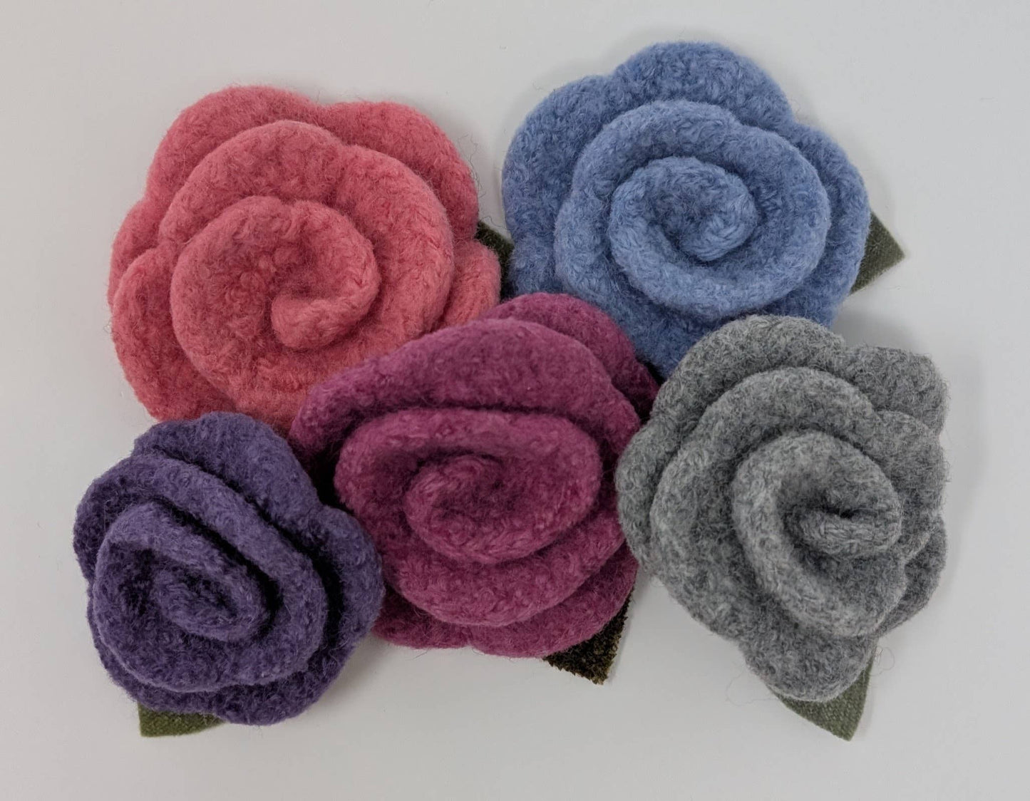 Felted Rose Brooch