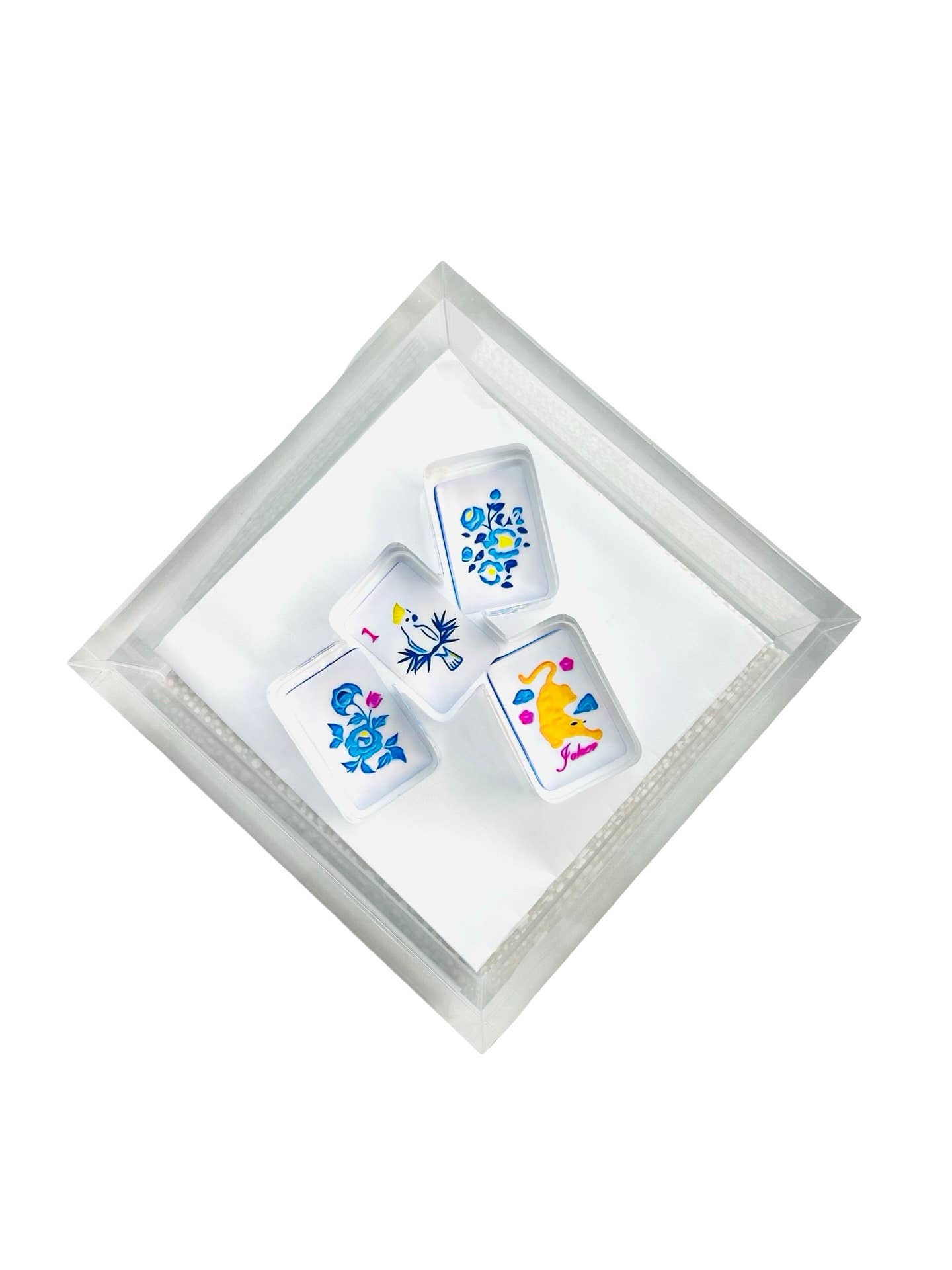 Mahjong II Acrylic Napkin Weight