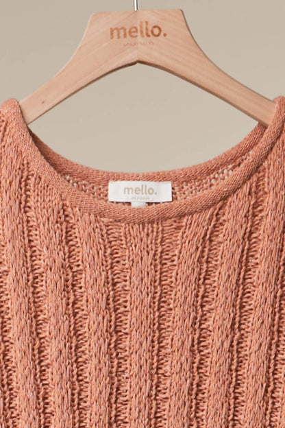 Relaxed Fit Rib Knit Pocket Sweater