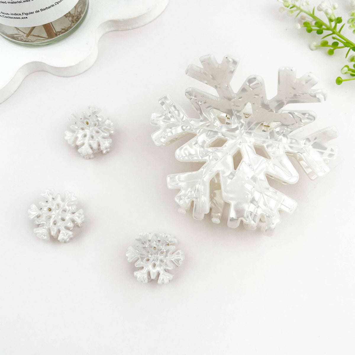 Christmas Snowflake Claw Clip