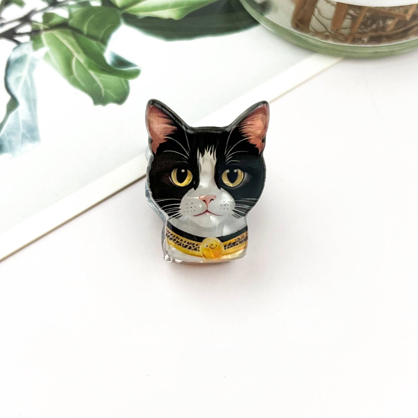 Mini Cat Print Claw Clip