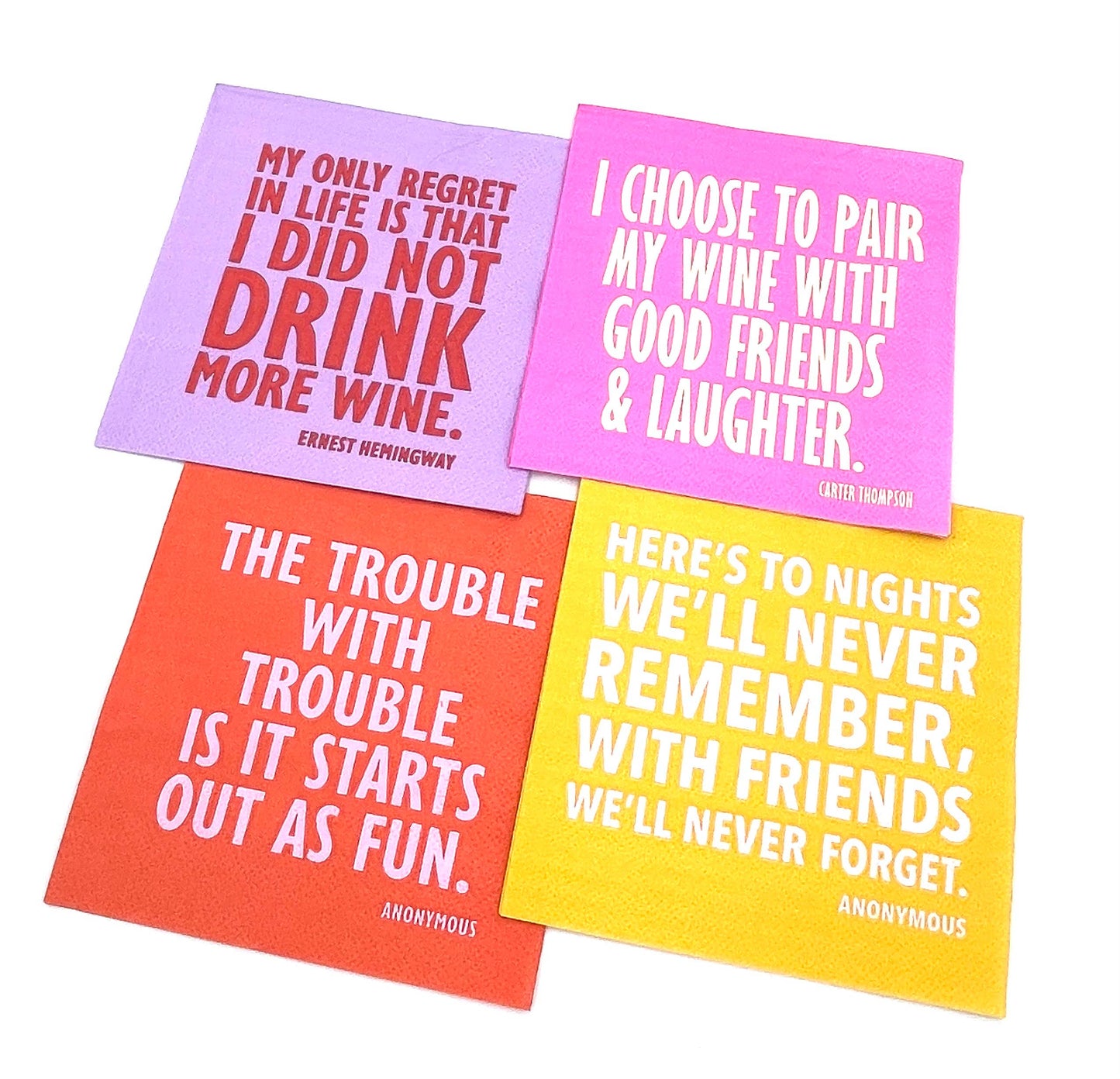 Festive Cocktail Funny Napkins | The Trouble With Trouble