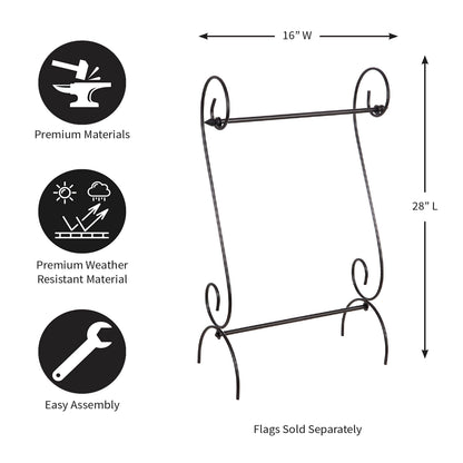 Scroll Garden Flag Stand
