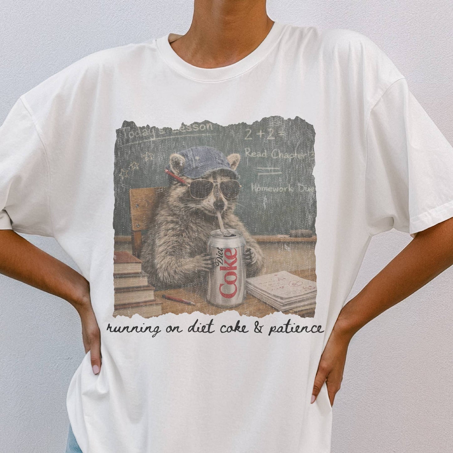 Raccoon Feral Teacher Tee
