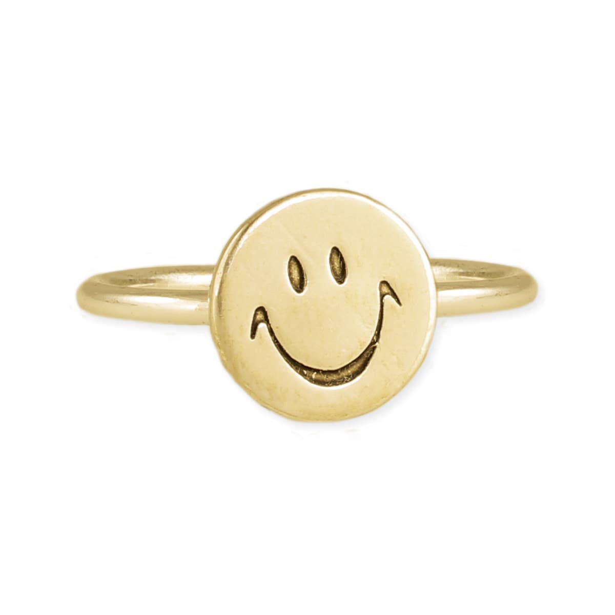 Put on a Happy Face Gold Ring