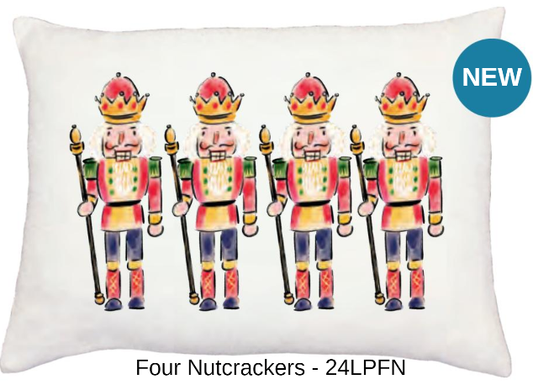 Four Nutcrackers Lumbar Pillow